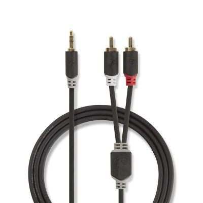 Kábel Jack 3,5mm stereo/2x Cinch 5m NEDIS CABW22200AT50