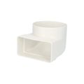 Prechodník - koleno 90° VENTS 521 - 100mm/55x110mm PVC