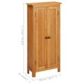 vidaXL Skladovacia skriňa 50x22x110 cm dubový masív