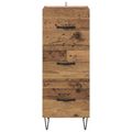 vidaXL Servírovacia skriňa Staré drevo 34 x 34.5 x 90 cm