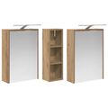 vidaXL Set kabinetov do kúpeľne 3 ks 106 x 16 x 62,5 cm