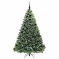 vidaXL Umelý vianočný stromček s 300 LED-i Zelená 180 cm PE a PVC