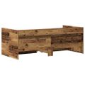 vidaXL Ležadlo so zásuvkou Staré drevo 75 x 190 cm Kompozitné drevo