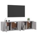 vidaXL Nástenné TV skrinky 2 ks sivé sonoma 80x34,5x40 cm