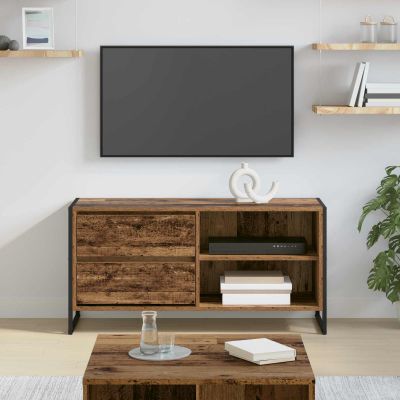 vidaXL TV skrinka Staré drevo 100 x 36 x 49,5 cm Kompozitné drevo