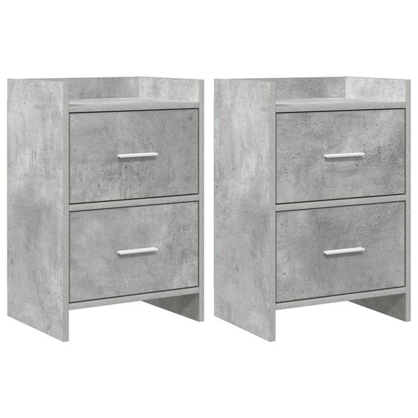 vidaXL Nočné stolíky 2 pcs Betónovo sivá 40 x 30 x 60 cm