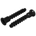 vidaXL Zásuvková skrutka s hlavou 2 ks Čierna 7 x 40 mm Železo