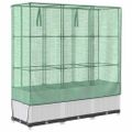 vidaXL Záhon s krytom na skleník ratanový vzhľad 120x40x123 cm