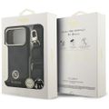Puzdro Guess 4G Strass Logo & Big Strap Metal Buttons MagSafe pre iPhone 17 Pro čierne