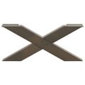 vidaXL Nohy konferenčného stolíka v tvare X, 2 ks, prírodná oceľ, 70 x (30-31) cm, oceľ