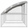 vidaXL Psí kennel 2 ks Strieborná 4 x 2 x 2 m Pozinkovaná oceľ