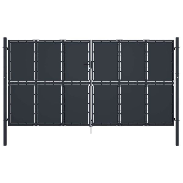 vidaXL Záhradná brána z ocele 400x175 cm antracitová