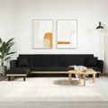 vidaXL Pohovka v tvare L čierna 275x140x70 cm látka