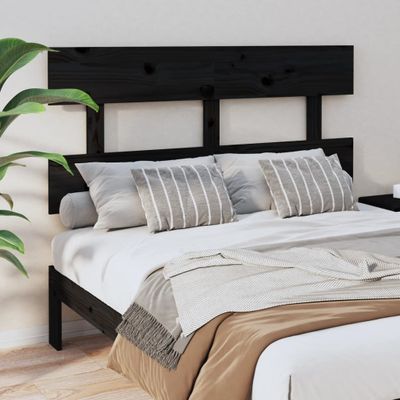 vidaXL Čelo postele čierne 138x3x81 cm masívna borovica