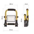 LED reflektor ILIO 21W, žlto-čierny, IP44, 1900 lm, neutrálna biela