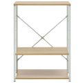 vidaXL Skrinka na mikrovlnku biela+dub 60x39,6x79,5cm kompozitné drevo