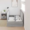 vidaXL Rám postele s úložným prostorem Sivý Sonoma 80 x 200 cm