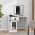 vidaXL Toaletný stolík so zrkadlom biely 90x50x132,5 cm drevo