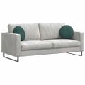 vidaXL Vankúše na sedenie 2 pcs Tmavozelená Ø 40 x 13 cm Zamat