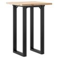vidaXL Jedálenský stolík v tvare O 50x50x75,5 cm borovica a oceľ