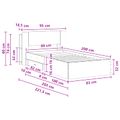 vidaXL Rám postele so skladom Betónovo sivá 80 x 200 cm