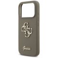 Guess Silicone Big 4G Script puzdro pre iPhone 17 Pro hnedá