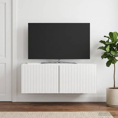vidaXL Nástenná TV skrinka 78,5 x 31 x 30 cm Biela s vysokým leskom