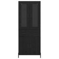 vidaXL Highboard Čierny dub 69,5 x 34 x 180 cm Kompozitné drevo
