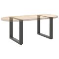 vidaXL Nohy konferenčného stolíka v tvare U, 2 ks, antracitové, 50 x (42-43) cm, oceľ