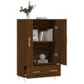 vidaXL Vysoká skrinka hnedý dub 69,5x31x115 cm kompozitné drevo