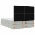 vidaXL Postel s úložným prostorem a matrací Svetlosivá 140 x 200 cm