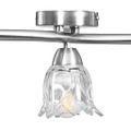 vidaXL Stropná lampa+sklenené tienidlá na 3 žiarovky E14, tulipán