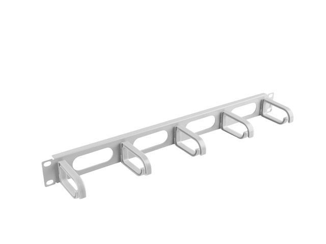 LANBERG 19'' PANEL PRO SPRÁVU KÁBLOV 5 KRÚŽKOV - TYP B 1U ŠEDÝ