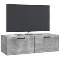 vidaXL Nástenná TV skrinka Nástenný Betónovo sivá 98 x 41 x 30 cm