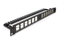 19" Keystone Patch Panel 24 portov uhlový