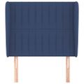 vidaXL Čelo postele so záhybmi modré 83x23x118/128 cm látka