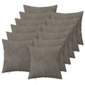 vidaXL Podložka s vankúšom HEERLEN 12 ks Svetlosivá Zamat