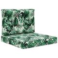 vidaXL Vankúš na vonkajšiu pohovku Polyester Vzor s listami 60 x 60 cm