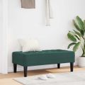 vidaXL lavička s vankúšom Tmavozelená 113 x 57 x 39 cm Zamat