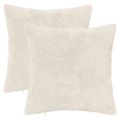 vidaXL Poťah na podložku 2 ks HEERLEN Biela 35 x 35 cm Umelá králičia