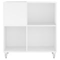 vidaXL Skrinka na platne lesklá biela 84,5x38x89 cm kompozitné drevo