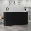vidaXL Recepčný stôl čierna dub 200x50x103,5 cm kompozitné drevo