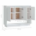 vidaXL Komoda biela 97x31x75 cm kompozitné drevo