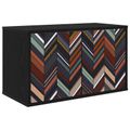 vidaXL Nástenný TV kabinet OMMEN 69 x 33 x 40 cm Čierny dub