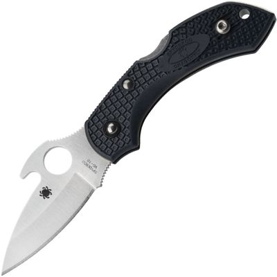 Spyderco C28PGYW2  Dragonfly 2 Emerson vreckový nôž 5,8 cm, Satin, čierna, FRN