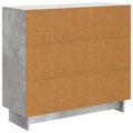 vidaXL Servírovacia skriňa Betónovo sivá 89 x 34,5 x 80 cm