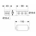Krabice F6 černá - MiniBOX IP55 rozbočovací, s naklapávacím víčkem, 90x43x40mm