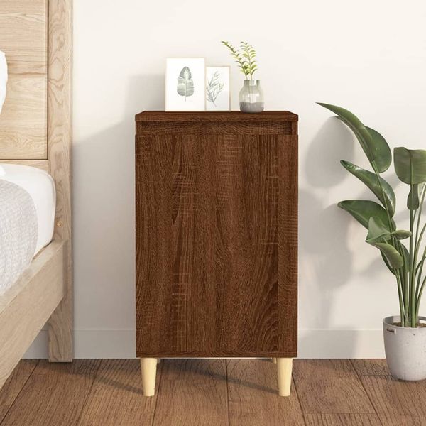 vidaXL Nočný stolík hnedý dub 40x35x70 cm spracované drevo