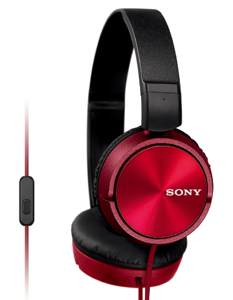 SONY slúchadlá MDR-ZX310AP, handsfree, červené