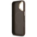 Guess 4G Strass Logo & Big Strap Metal Buttons MagSafe puzdro pre iPhone 17 hnedá